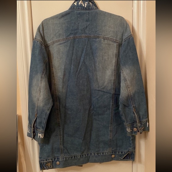 Forever 21 Long Denim Jacket Small - Picture 2 of 3